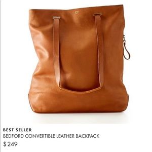 Mark & Graham leather convertible backpack